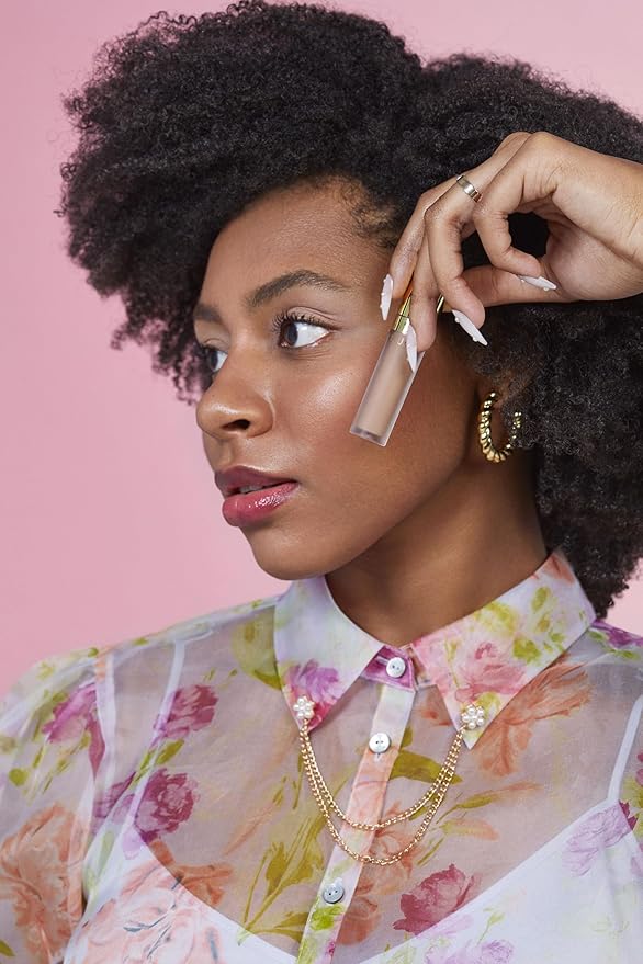 Winky Lux Rose Petal Liquid Eyeshadow, Longwear, Buildable, High-Pigment, Blendable, Crease-Proof, with Hydrating Vitamin E & Mango Seed Butter, Clean Beauty, Cruelty-Free, Vegan, Chamomile Matte