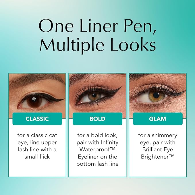 Thrive Causemetics Infinity Waterproof Brown Liquid Eyeliner Pen, Eye Makeup Essential with Biotin for Women, Water Based Eyeliner, Feather Free Brush Tip, Vegan, Shade Ella (Brown Matte)