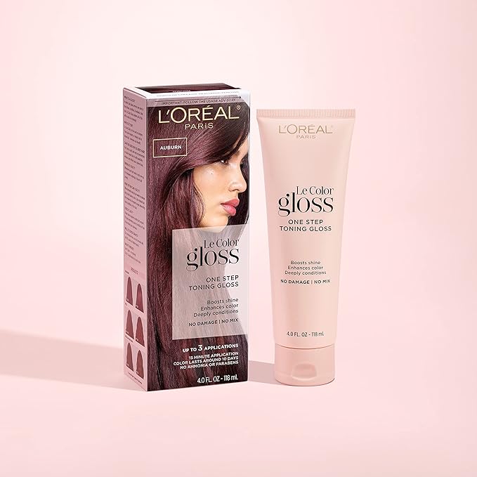 L’Oréal Paris Le Color One Step Toning Hair Gloss, Auburn, 4 Ounce