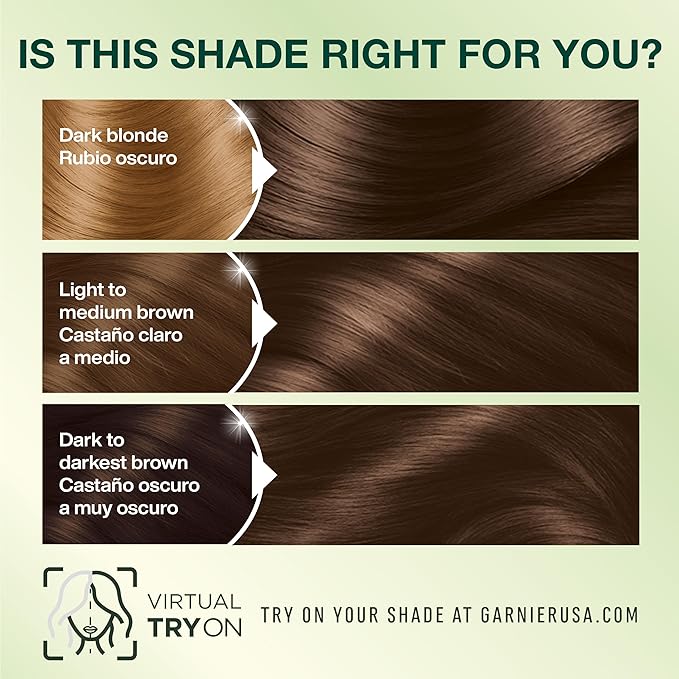 Garnier Nutrisse Ultra Crème Hair Color, Permanent Hair Dye with 100% Gray Coverage, Vegan & Cruelty-Free, 51 Medium Ash Brown (Cool Tea), 2 Count