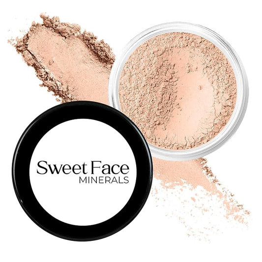 (20gms) Innocence Shade Blush by SweetFace Minerals, Peachy Pink for Cheeks, Highlighter for Peachy Glow, Waterproof Matte Finish Make up Blush for Girls, Blusher for Cheeks