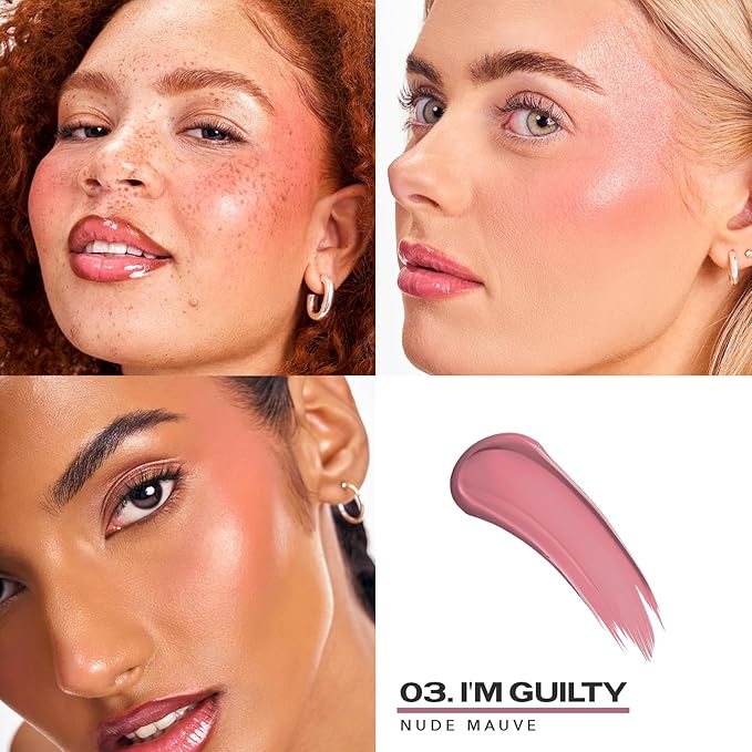 Sacheu Blushing MUAH-ve Bundle — High Pigment, Buildable, Long Lasting Luminous Glow in a Lightweight, Dewy Finish — Includes Lip Liner, Lip Elixir, & Cheek STAY-N