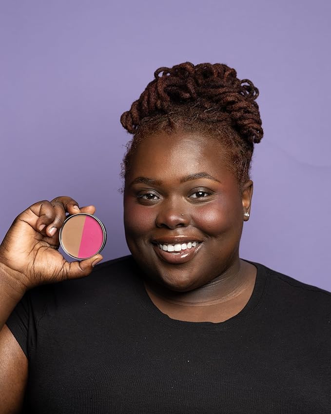 Cheekbone Balance Deep Blush/Bronzer, Talc-Free Multi-Use Compact with a Soft-Matte Finish, Buildable, Skin-Loving Formula with Organic Jojoba Oil, Eco-Conscious, Vegan & Cruelty-Free, 0.38 oz.