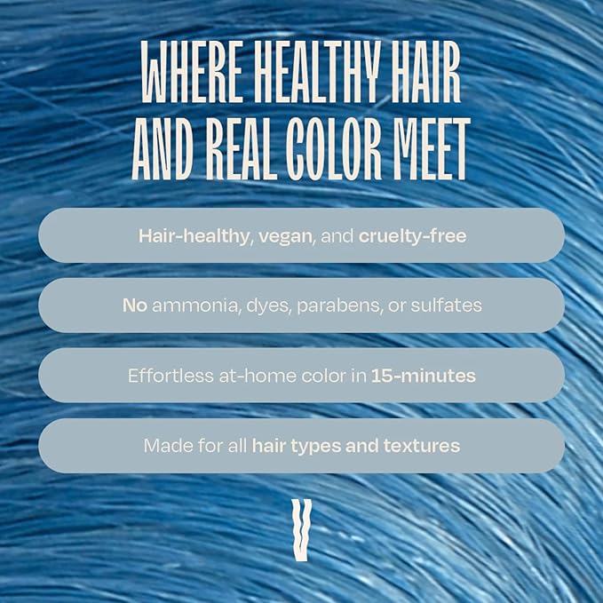Overtone Semi Permanent Hair Color Conditioner, Pastel Teal, 8 oz, Nourishing, Damage-Free, Color Depositing Mask for All Hair Types with Shea Butter & Coconut Oil, Vegan & Cruelty-Free