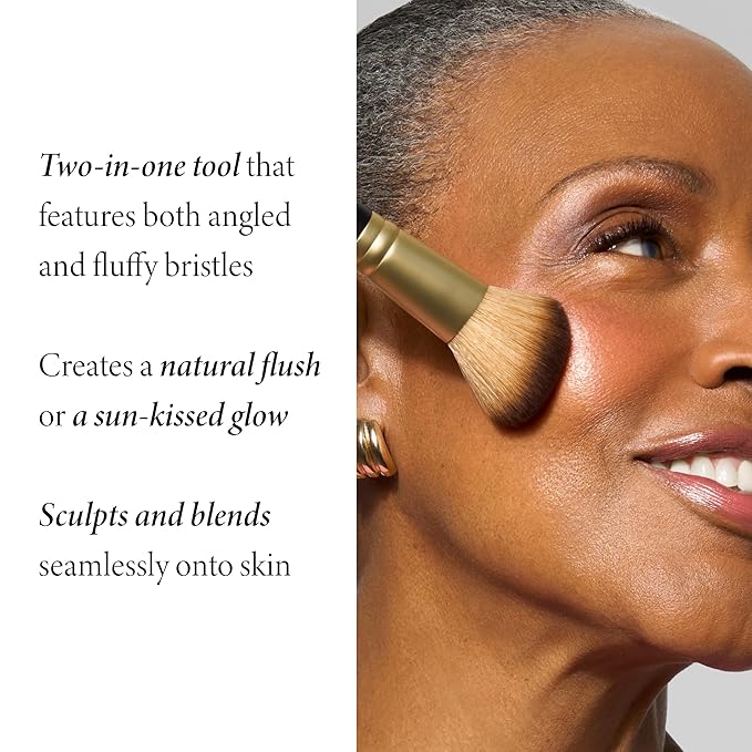 LAURA GELLER NEW YORK Cosmetic Professional Makeup Brushes - Cruelty-Free - 09 Dual-Ended Blush and Bronzer Brush