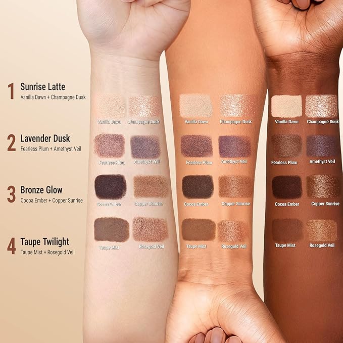 exmiloo Cream Eyeshadow Stick - 2-in-1 Dual-Ended Shimmer Eye Shadow Stick - Silky Smooth, Waterproof, Crease-Proof, Long-Lasting Eyeshadow for Women Girls (Bronze Glow)