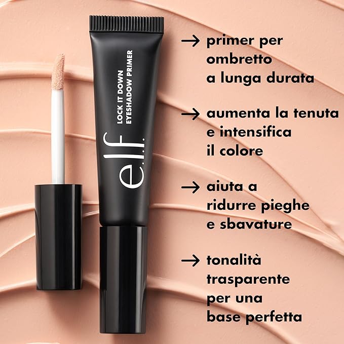 e.l.f. Lock It Down Eyeshadow Primer,Smooth Creamy Eye Makeup Primer For Long-Lasting Eyeshadow,Intensifies Color,Helps Prevent Creasing,Vegan & Cruelty-Free,(Pack of 2)