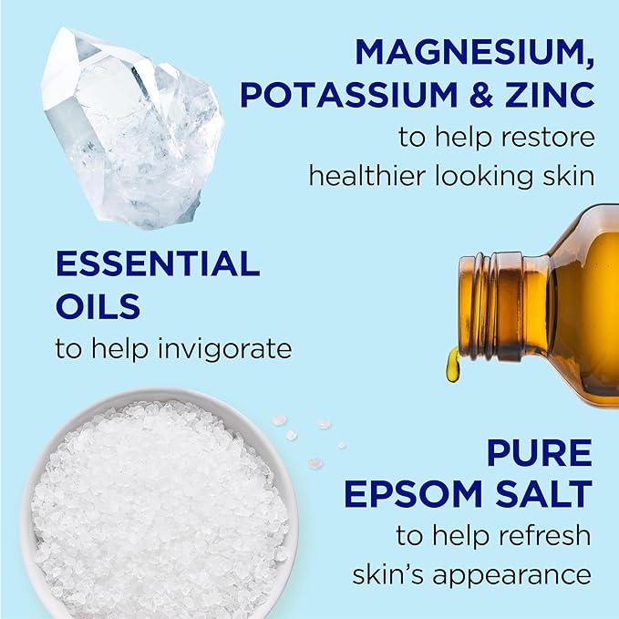 Dr Teal's Foaming Bath with Pure Epsom Salt, Restorative Minerals with Magnesium, Potassium, Zinc & Essential Oils, 34 fl oz (Pack of 4)