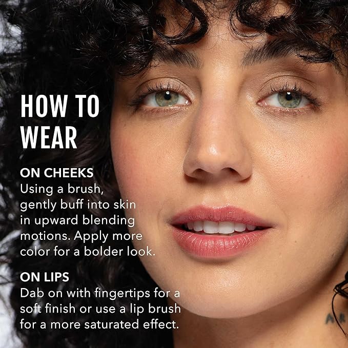 No Makeup Makeup Blush & Lip Color, Second-Skin Cream-Balm Formula Delivers a Long-Lasting Sheer Wash of Color, Buildable Coverage, Semi-Matte Finish, Made with Skin-Loving Ingredients, Plum