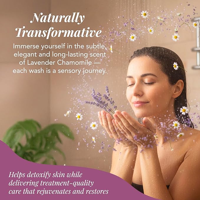 Saavy Naturals Body Scrub - Scented Salt Lavender Extract, Natural Body Scrub & Vegan Exfoliating with Vitamin E, Gentle for Sensitive Skin – Made in USA – Lavender Chamomile (1 Pack) - 12 oz