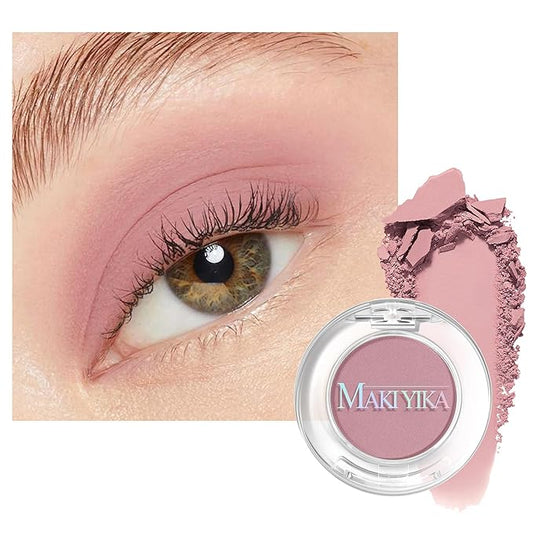 MAKI YIKA Mauve Taupe Plum Matte Single Eye Shadow Palette for Women, Pigmented White Eyeshadow Powder for Brown Eyes, Color Stay Long Lasting Waterproof Eye Makeup Palette, #10