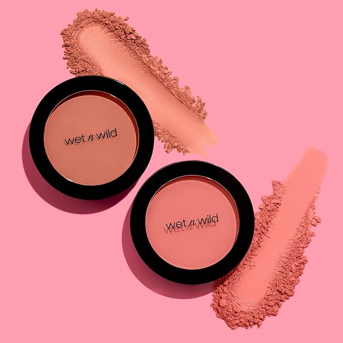wet n wild Color Icon Blush, Effortless Matte Natural Sheer Glow & Seamless Blend, Luxuriously Infused Smooth Jojoba Oil, Cruelty-Free & Vegan - Pearlescent Pink(Packaged)