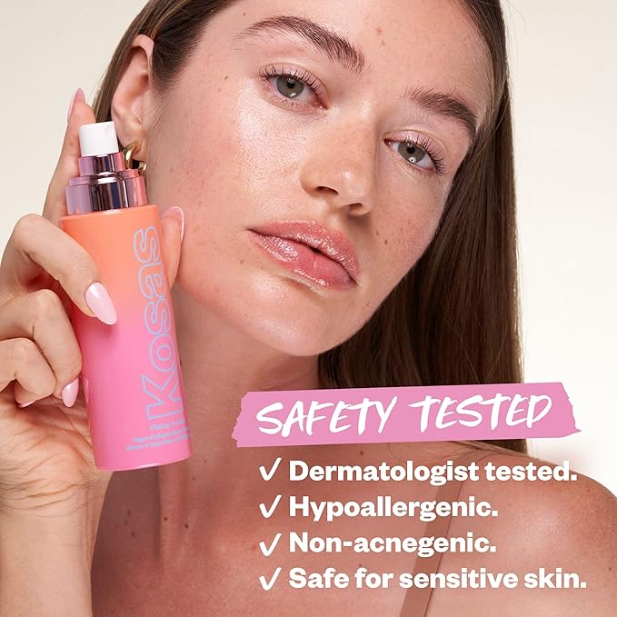 Kosas Plump and Juicy Vegan Collagen Spray - On Serum, Made in USA - Visibly Firms, Soothes, and Hydrates the Skin - 3.38 Oz