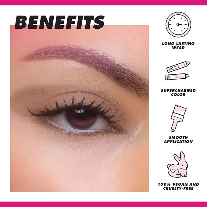Lime Crime Electric Slide Eyeshadow & Brush Stick, BFF (Neutral Nude Brown) - 2-in-1 Eyeshadow Smudge Stick with Angled Brush for Long Lasting & Natural Color or Glow - Vegan & Cruelty-Free