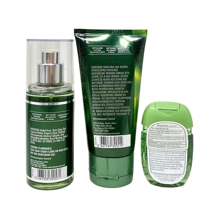 Bath & Body Works Vanilla Bean Noel Mini Gift Bag Set - Fragrance Mist - Body Cream and Hand Gel - with a Natural Oats Sample Soap - Travel Size