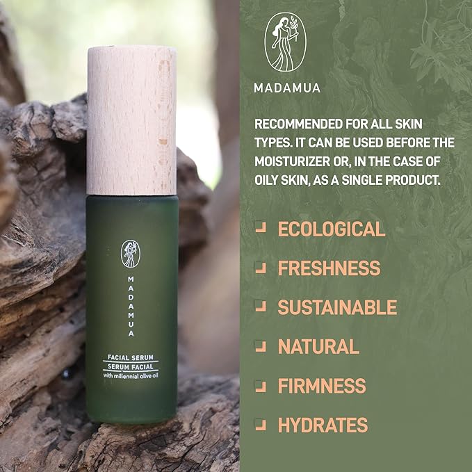 Organic Face Serum for Women - Hydrating Serum for Face with Millennial Olive Oil & Violet Extract | Skin Glow and Facial Hydration - Moisturizing Skincare for Sensitive Skin & All Types