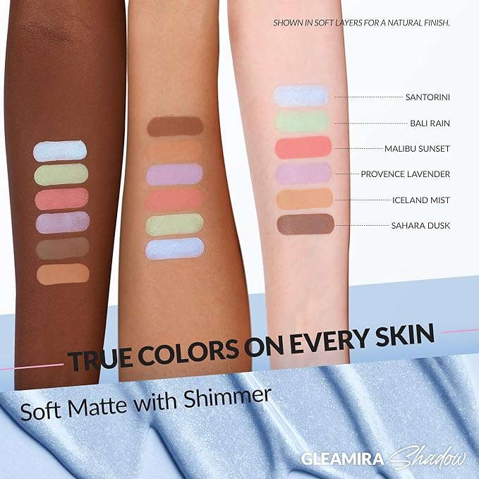 BEPHOLAN Blue Liquid Eyeshadow With Subtle Shimmer.Waterproof,Long-Lasting, Neutral Naked Smooth Creamy Eyeshadow Lightweight(Santorini 01#)