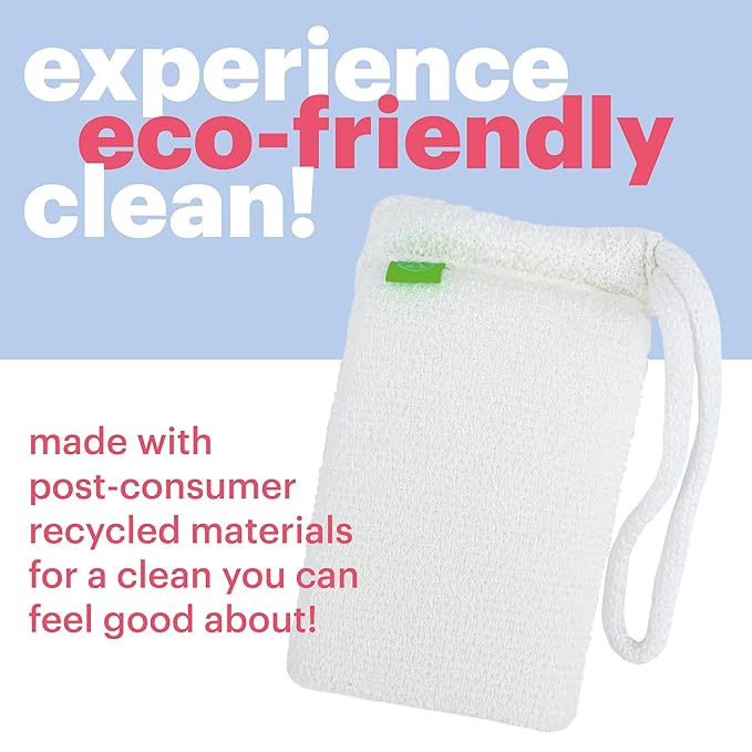 Scrubber Body Brush by Afterspa, Bath Scrubber for Body, Shower Brush, Back Loofah, Body Brush Exfoliator, Vegan and Cruelty Free
