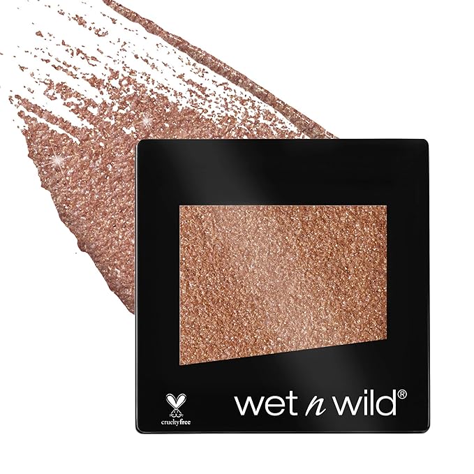 wet n wild Color Icon Eyeshadow Glitter - Ultra-Pigmented, Vitamin E Infused for a Silky-Smooth Moisturizing Application, Cruelty-Free & Vegan - Nudecomer