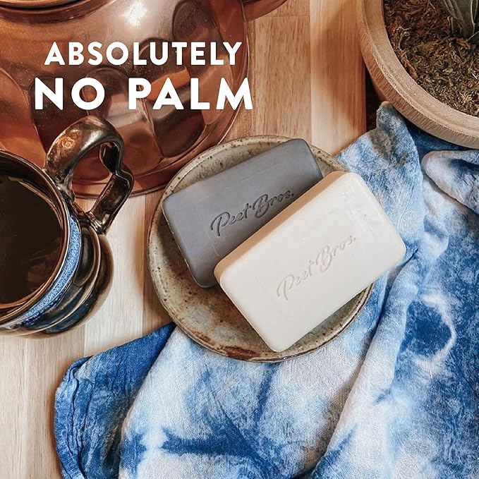 Peet Bros. Shea Butter Bar Soap - Unscented Moisturizing Soap Bar - Vegan, Palm Oil-Free Soap Bar - Up to 25x More Shea Butter - Fragrance Free Soap - Made in USA - 5 oz