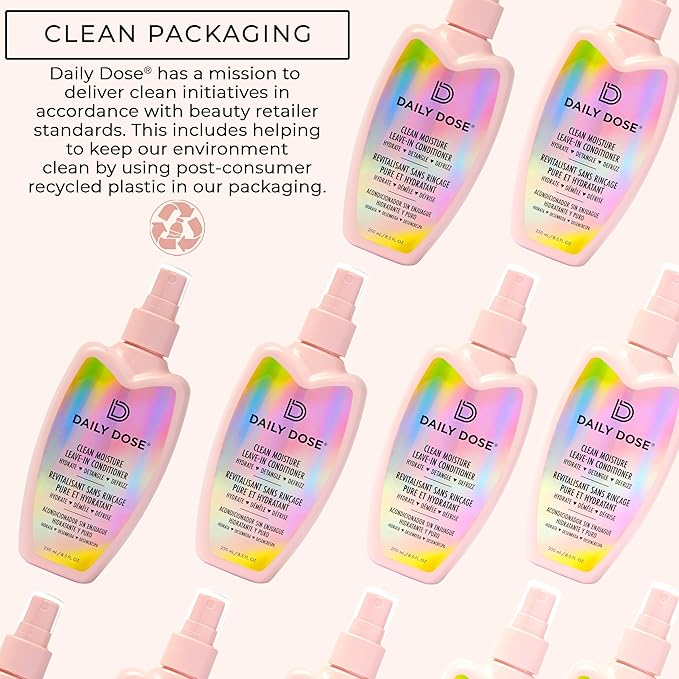 DAILY DOSE Award-Winning Leave-In Conditioner (8.5oz + 2oz Duo) Hair Detangler Spray (Award Winning), Paraben Free, Phthalates Free, Cruelty Free, Vegan