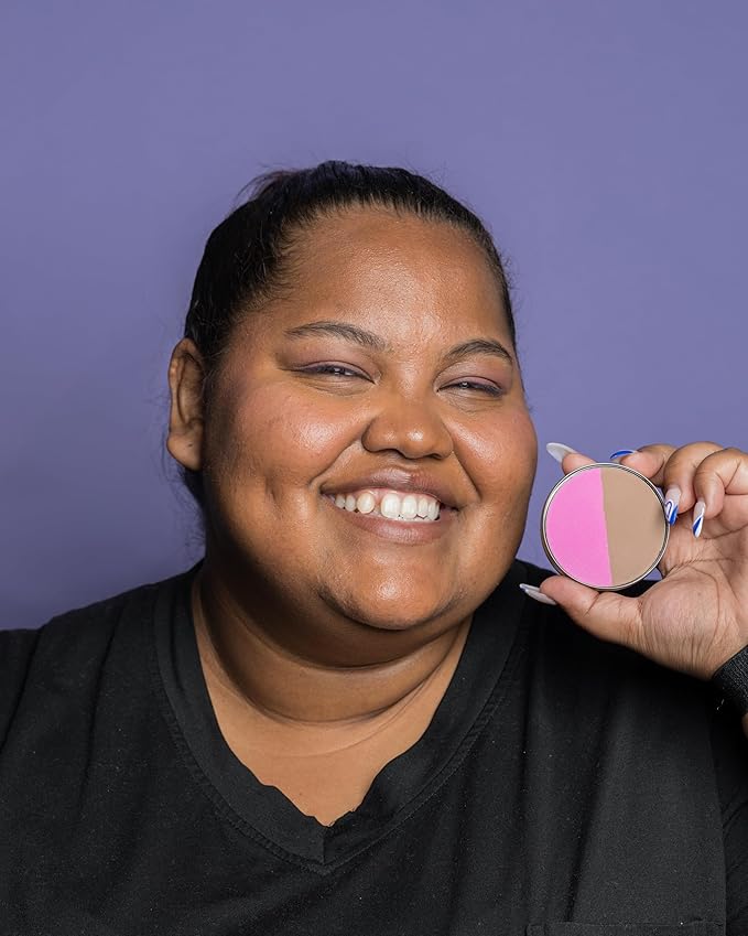 Cheekbone Balance Deep Blush/Bronzer, Talc-Free Multi-Use Compact with a Soft-Matte Finish, Buildable, Skin-Loving Formula with Organic Jojoba Oil, Eco-Conscious, Vegan & Cruelty-Free, 0.38 oz.