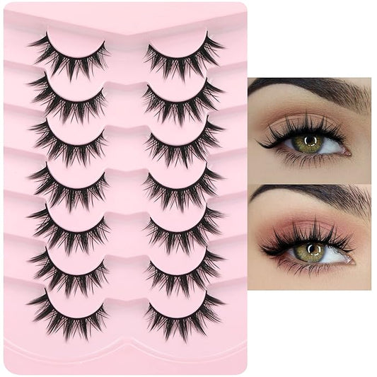 Manga Lashes False Eyelashes Doll Dramatic Eyelashes Anime Cosplay Japanese Style Lashes Spiky Long Thick Mink Eye Lash Strips by EYDEVRO