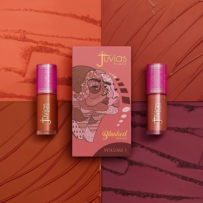 Juvia's Place Blushed Liquid Blush PeachRose - Dewy Tint Cheeks Makeup Glow Pigment Effortless Beauty Long Lasting Cosmetics Soft Creamy Natural Buildable All Skin Color Light Flawless Finish Blend