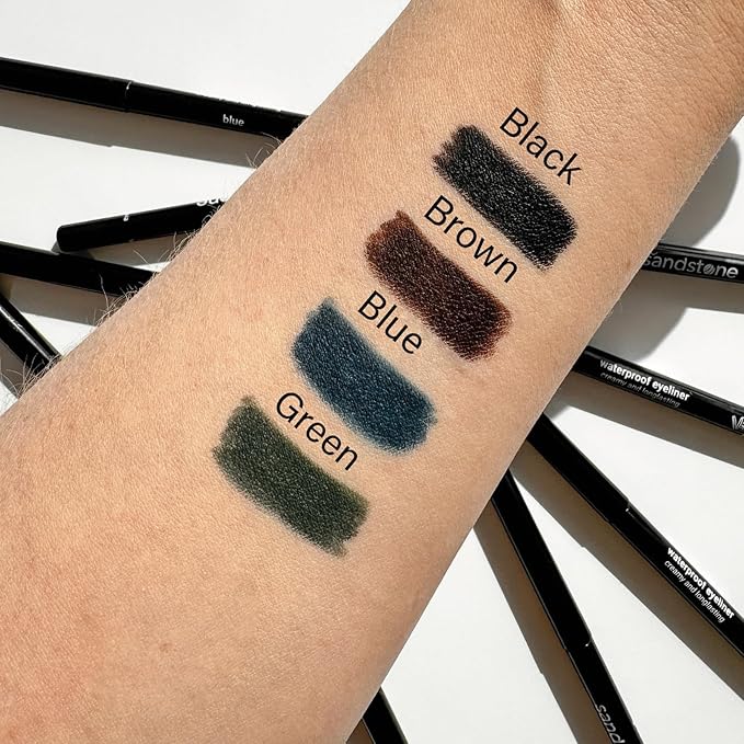 Sandstone Scandinavia Waterproof Eyeliner Pencil – Hypoallergenic & Vegan – Smudge-Proof Gel Formula – For Sensitive Eyes – Green
