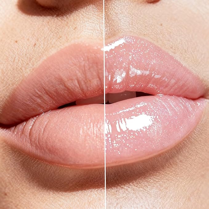 Glitter Lip Gloss –Nourishing and Hydrating with High-Shine Glimmer Finish & Sheer Wash Of Color, Strawberry Scent, Non-Sticky, Vegan & Cruelty-free, Candy Pink 0.21 fl oz