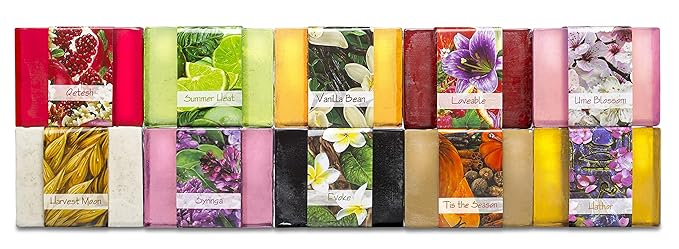 Glycerin Bar Soap Set of 10#1 - Natural, Vegan-Friendly, Hypoallergenic - Moisturizing and Hydrating with 100% Vegetable Glycerin - Sulfate-Free, Paraben-Free, Chemical-Free - 4.5 oz Each