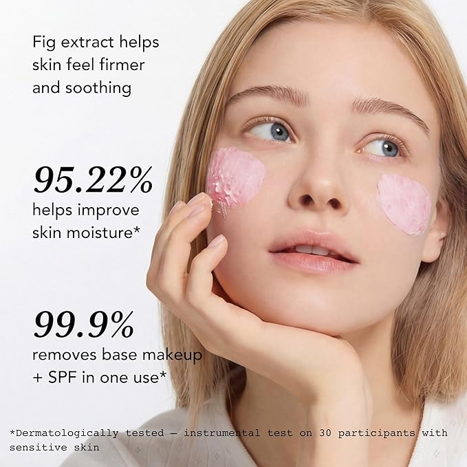 Whipped Korean Skincare Face Wash, Moisturizing & Barrier Care Vegan Facial Cleanser for Dry Sensitive Skin, Niacinamide, Hyaluronic Acid, Ceramide, Fig & Cacao Butter, Doubles as a Face Mask, 4.5 oz