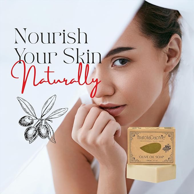 Olive Oil Soap Bar - Handmade 100% Pure Natural & Vegan - 5.3 oz Each Bar (9 Bars)