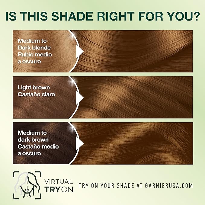 Garnier Nutrisse Ultra Crème Hair Color, Permanent Hair Dye with 100% Gray Coverage, Vegan & Cruelty-Free, 63 Light Golden Brown (Brown Sugar), 2 Count