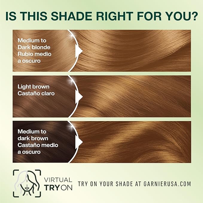 Garnier Nutrisse Ultra Crème Hair Color, Permanent Hair Dye with 100% Gray Coverage, Vegan & Cruelty-Free, 73 Dark Golden Blonde (Honey Dip), 2 Count
