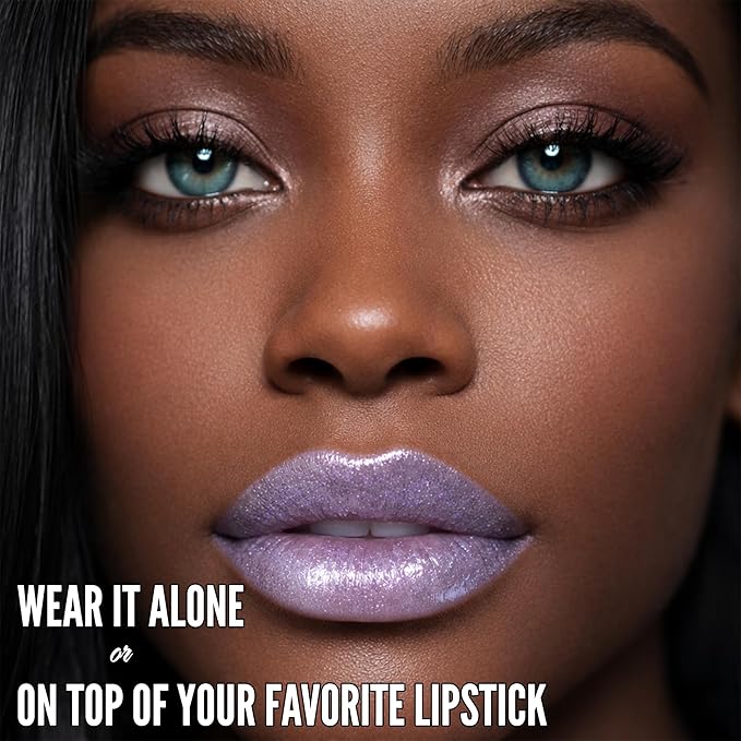 Mynena Soft Lavender Lilac Shimmer Lip Gloss Non-Sticky Filled with Iridescent Sparkles | Lightweight Lip Topper | Paraben-Free | Demi-Sheer Lipgloss from Cosplay to Everyday Glam | Iris