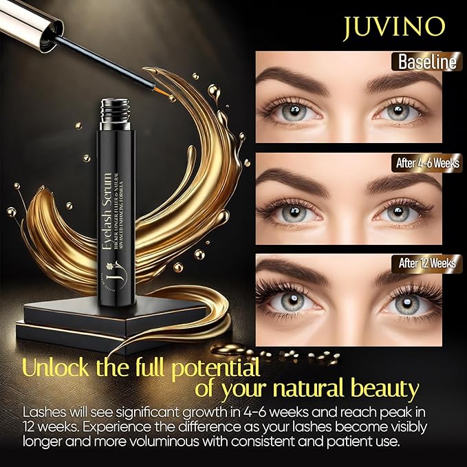 Eyelash Growth Serum for Lash Enhancing: 5ml Natural Power Booster Formula – Advanced Enhancer for Thicker, Longer Lashes – Gentle and Vegan (0.17 Fl Oz (Pack of 1), Fragrance Free)