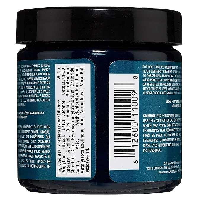 MANIC PANIC Classic Enchanted Forest Semi Permanent Hair Color - Deep Teal Green Hair Dye for Women & Men That Lasts 4-6 Weeks - Vegan, Ammonia & Cruelty-Free - Create & Mix Custom Shades (4oz / 2pk)