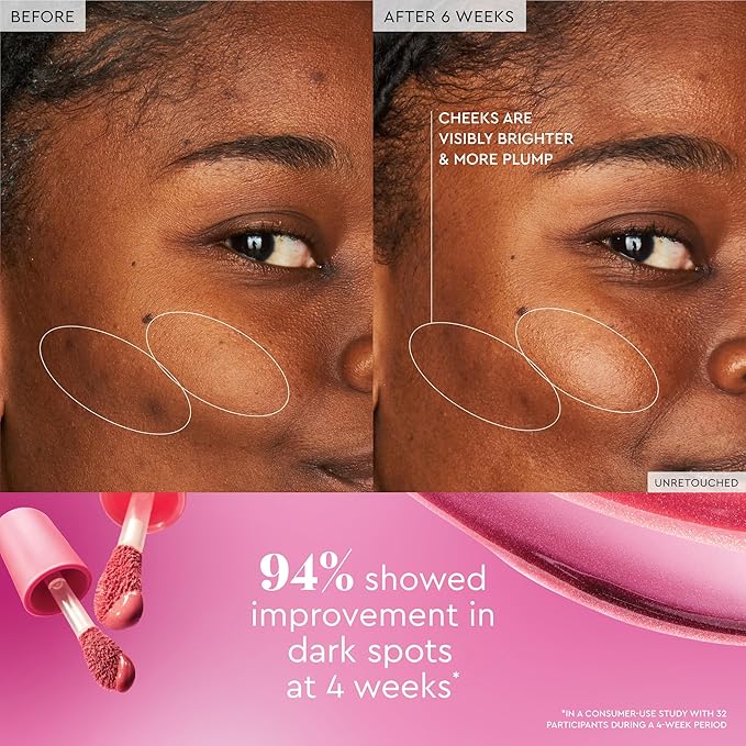 Glow Recipe Niacinamide Dewy Flush Tinted Liquid Blush Serum - Glowy Blush for Cheeks to Smooth, Hydrate & Brighten - Liquid Korean Makeup with Buildable Soft Pink Tint - Dragon Fruit Flush (0.4 oz)
