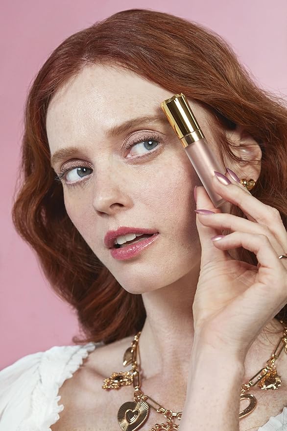 Winky Lux Rose Petal Liquid Eyeshadow, Longwear, Buildable, High-Pigment, Blendable, Crease-Proof, with Hydrating Vitamin E & Mango Seed Butter, Clean Beauty, Cruelty-Free, Vegan, Sunflower Shimmer