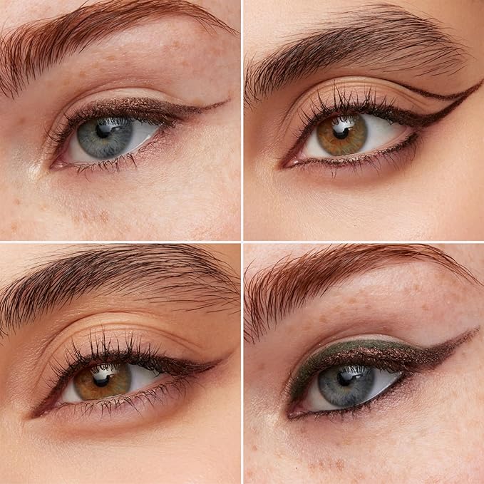 Wonderskin Eyeliner Pencil, 1440 Longwear Brown Glitter Eyeliner Pencil - Waterproof, Sharpenable & Smudge Proof (Gold Mocha)