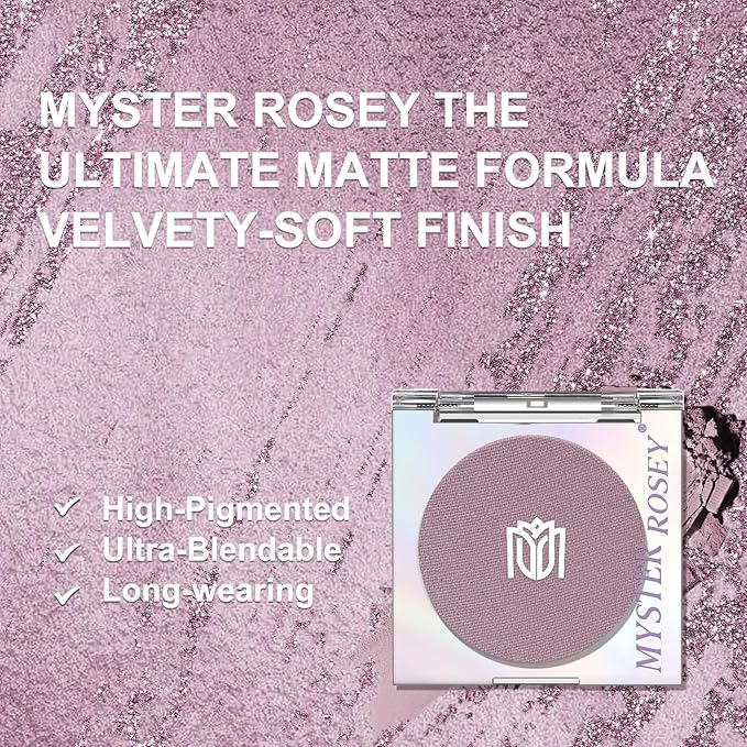 Single Eye Shadow Palette Makeup for Older Women, Plum Lavender Purple Natural Eyeshadow Palette, High Pigment Mini Monochrome Eyeshadow Vegan, Cruelty-Free