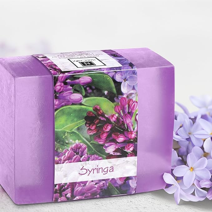 Glycerin Bar Soap Syringa Scent - Natural, Vegan-Friendly, Hypoallergenic - Moisturizing and Hydrating with 100% Vegetable Glycerin - Sulfate-Free, Paraben-Free, Chemical-Free - 4.5 oz