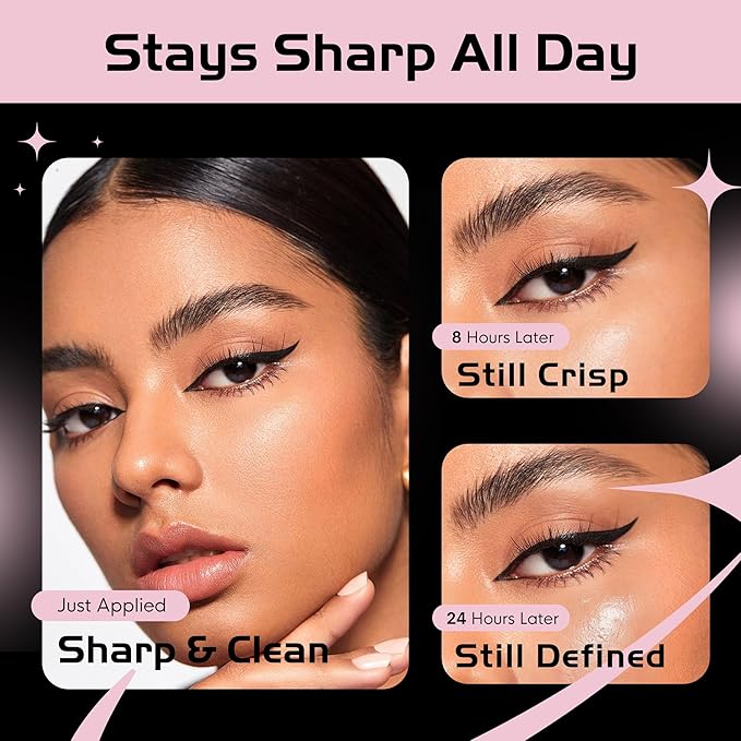 Black Eyeliner No Budge Retractable Eye Liner, Creamy Pigmented & Waterproof Creates Bold & Defined Lines Vegan & Cruelty-Free Easy to Apply （Black）