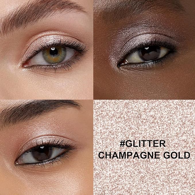 Sparkle Eye Shadow Palette Makeup for Older Women, Glitter Shimmer and Metallic Single Eyeshadow Makeup, High Pigment Mini Monochrome Eyeshadow Vegan, Cruelty-Free