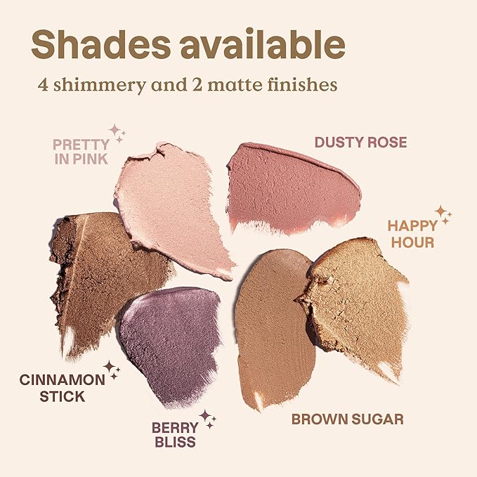 ATTITUDE Oceanly Eyeshadow, EWG Verified, Single Shimmer Cream Eyeshadow, Plastic-Free, Vegan Beauty and Makeup, Cinnamon Stick, 0.16 Fl Oz