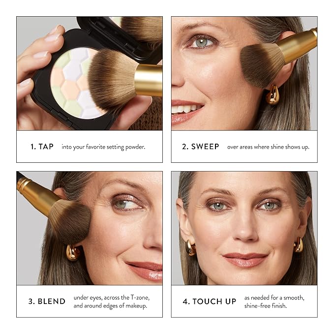 LAURA GELLER NEW YORK Cosmetic Professional Makeup Brushes - Cruelty-Free - 11 Setting Powder Brush