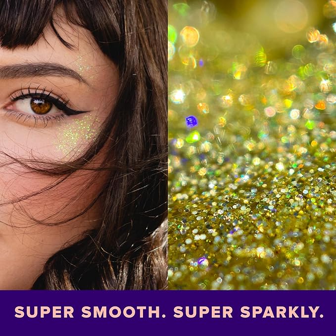 UNICORN SNOT Holographic Face Glitter & Body Glitter Gel | Hair Glitter, Vegan & Cruelty Free, 1.7 oz Gold Glitter (Bling)
