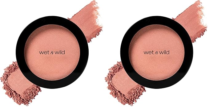wet n wild Color Icon Blush, Effortless Glow & Seamless Blend infused with Luxuriously Smooth Jojoba Oil, Sheer Finish with a Matte Natural Glow, Cruelty-Free & Vegan - Pearlescent Pink(Packaged)
