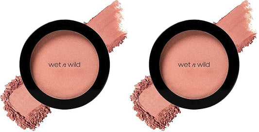 wet n wild Color Icon Blush, Effortless Glow & Seamless Blend infused with Luxuriously Smooth Jojoba Oil, Sheer Finish with a Matte Natural Glow, Cruelty-Free & Vegan - Pearlescent Pink(Packaged)